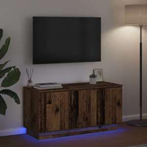 Televizní skříň Staré dřevo 100 x 38 x 49 cm kompozitní dřevo - obrázek 5