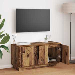 Televizní skříň Staré dřevo 100 x 38 x 49 cm kompozitní dřevo - obrázek 1