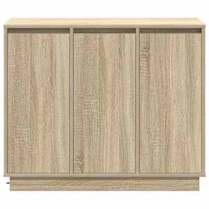 LED komoda Sonoma dub 90 x 32 x 75 cm kompozitní dřevo - obrázek 9