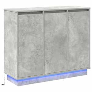 LED komoda Betonově šedá 90 x 32 x 75 cm kompozitní dřevo - obrázek 2