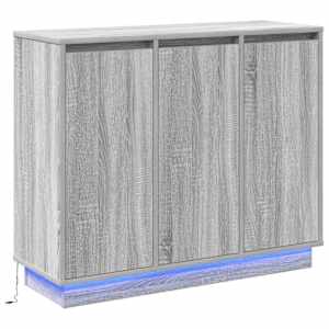LED komoda Šedá Sonoma 90 x 32 x 75 cm kompozitní dřevo - obrázek 2