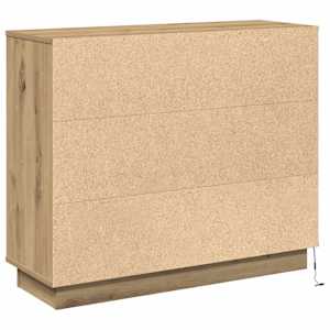LED komoda Artisanový dub 90 x 32 x 75 cm kompozitní dřevo - obrázek 11