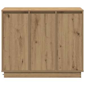 LED komoda Artisanový dub 90 x 32 x 75 cm kompozitní dřevo - obrázek 9
