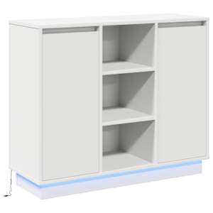 LED komoda Bílá 90 x 32 x 75 cm kompozitní dřevo - obrázek 2