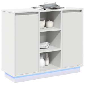 LED komoda Bílá 90 x 32 x 75 cm kompozitní dřevo - obrázek 3
