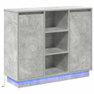 LED komoda Betonově šedá 90 x 32 x 75 cm kompozitní dřevo - obrázek 2