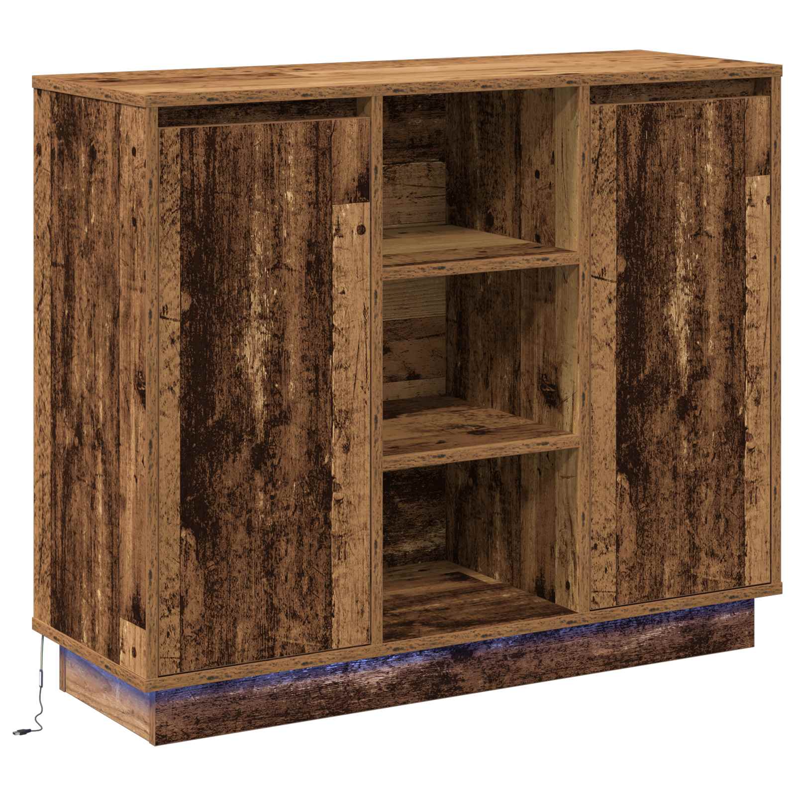 Thumbnail - vidaXL LED-Sideboard Altholz 90 x 32 x 75 cm Holzwerkstoff