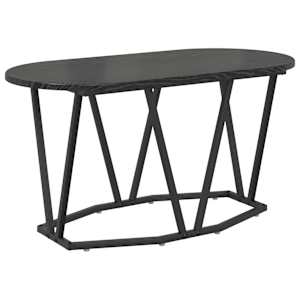 vidaXL Kohvilaud Must tamm 80 x 40 x 40.5 cm T&ouml;&ouml;deldud puit ja metall