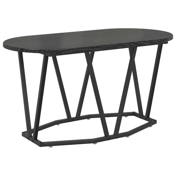 vidaXL Kohvilaud Must tamm 80 x 40 x 40.5 cm T&ouml;&ouml;deldud puit ja metall