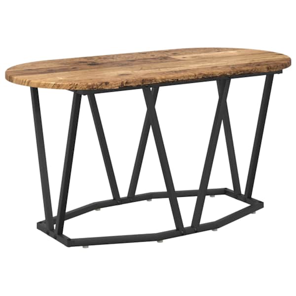 vidaXL Kohvilaud Vana puit 80 x 40 x 40.5 cm T&ouml;&ouml;deldud puit ja metall