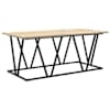 vidaXL Kohvilaud Sonoma tamm 100 x 50 x 40 cm T&ouml;&ouml;deldud puit ja metall