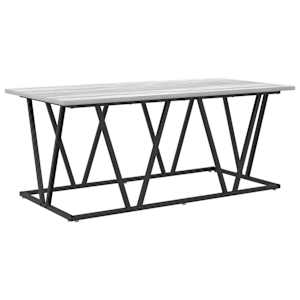 Konferenční stolek Šedá 100 x 50 x 40 cm Skládané dřevo a kov - obrázek 7