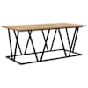 vidaXL Kohvilaud K&auml;sit&ouml;&ouml;puu 100 x 50 x 40 cm T&ouml;&ouml;deldud puit ja metall