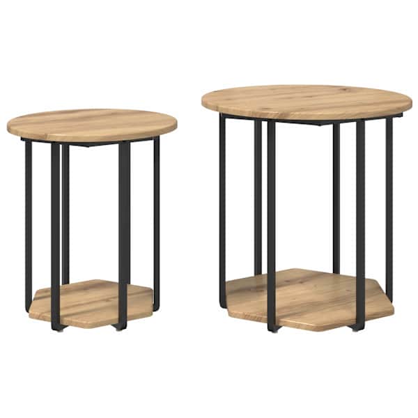 vidaXL Abilaudade komplekt 2 tk Pruun 50 x 50 x 50,5 cm