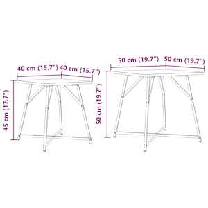 Sada odkládacích stolků 2 pcs Artisan dub a černá - obrázek 10