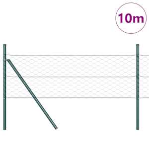 Hexagonální kotvení plotu 10 x 0,4 m Ocel potažená PVC Zelená - obrázek 3