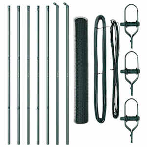 vidaXL Keenutatud aiaposti fikseerija 10 x 1,2 m PVC-kaetud teras V&otilde;rk