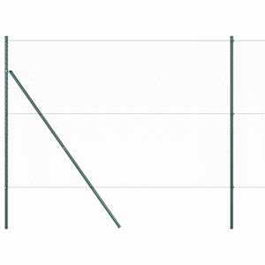 vidaXL Keenutatud aiaposti fikseerija 10 x 1,5 m PVC-kaetud teras V&otilde;rk