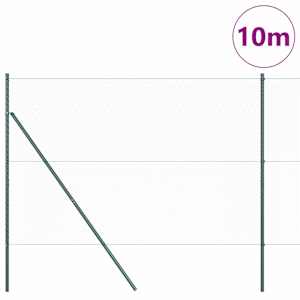 Hexagonální kotvení plotu 10 x 1,6 m Ocel potažená PVC Zelená - obrázek 3
