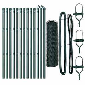 vidaXL Keenutatud aiaposti fikseerija 25 x 0,4 m PVC-kaetud teras V&otilde;rk