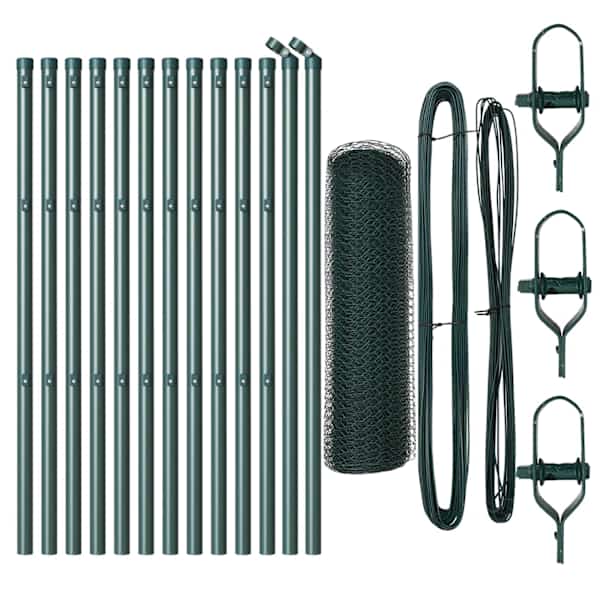 vidaXL Keenutatud aiaposti fikseerija 25 x 0,4 m PVC-kaetud teras V&otilde;rk