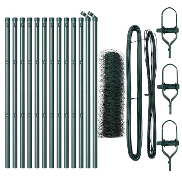 vidaXL Keenutatud aiaposti fikseerija 25 x 0,4 m PVC-kaetud teras V&otilde;rk