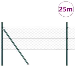 Hexagonální kotvení plotu 25 x 0,4 m Ocel potažená PVC Zelená - obrázek 3