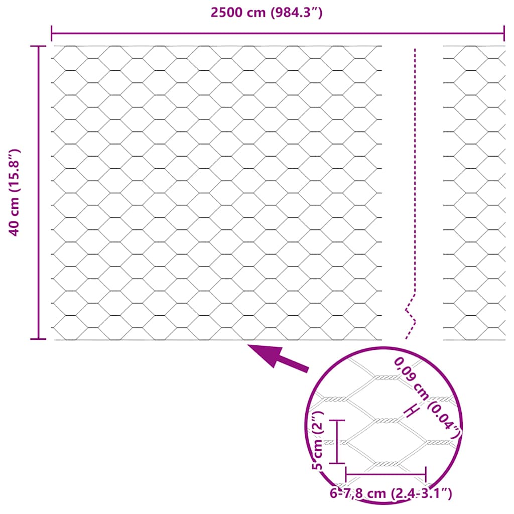 Plotový sloupek. Zelená 25 x 0,4 m (50 mm síť) Ocel a PVC - obrázek 14