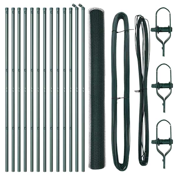 vidaXL Keenutatud aiaposti fikseerija 25 x 1,6 m PVC-kaetud teras V&otilde;rk