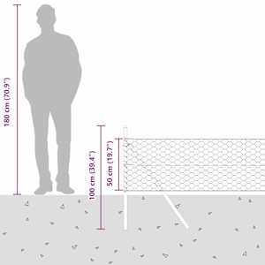 Hexagonální kotvení plotu 50 x 0,5 m Ocel potažená PVC Zelená - obrázek 15