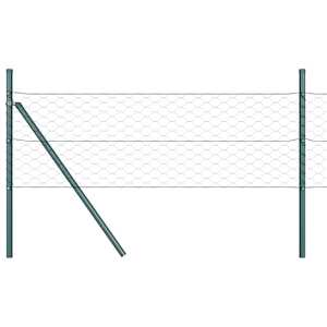 vidaXL Keenutatud aiaposti fikseerija 50 x 1,4 m PVC-kaetud teras V&otilde;rk