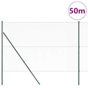 Hexagonální kotvení plotu 50 x 1,5 m Ocel potažená PVC Zelená - obrázek 3