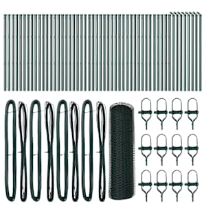vidaXL Keenutatud aiaposti fikseerija 100 x 0,4 m PVC-kaetud teras