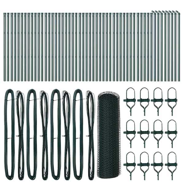 vidaXL Keenutatud aiaposti fikseerija 100 x 0,4 m PVC-kaetud teras