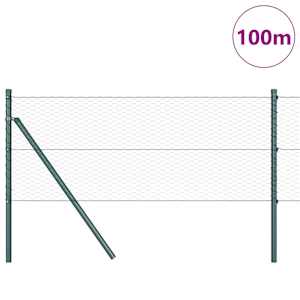 Hexagonální kotvení plotu 100 x 0,6 m Ocel potažená PVC Zelená - obrázek 3