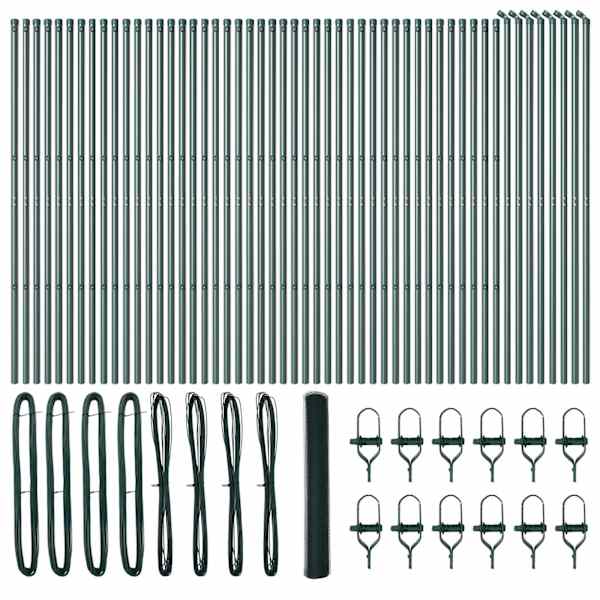 vidaXL Keenutatud aiaposti fikseerija 100 x 1 m PVC-kaetud teras V&otilde;rk