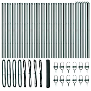 vidaXL Keenutatud aiaposti fikseerija 100 x 1,2 m PVC-kaetud teras