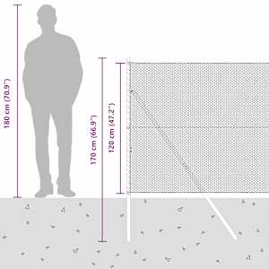 Hexagonální kotvení plotu 100 x 1,2 m Ocel potažená PVC Zelená - obrázek 15