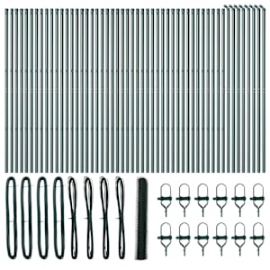 vidaXL Keenutatud aiaposti fikseerija 100 x 1,2 m PVC-kaetud teras