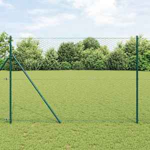 Steber ograje. Zelena 100 x 1,5 m (36 mm mreža) Jeklo in PVC