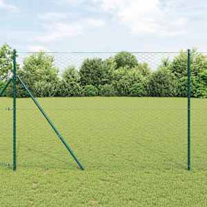 Hexagonální kotvení plotu 100 x 1,5 m Ocel potažená PVC Zelená - obrázek 1