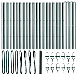 vidaXL Keenutatud aiaposti fikseerija 100 x 1,6 m PVC-kaetud teras