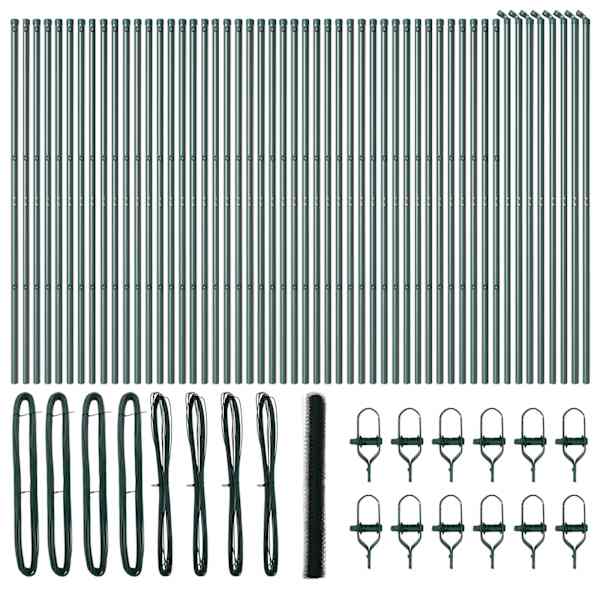 vidaXL Keenutatud aiaposti fikseerija 100 x 1,6 m PVC-kaetud teras