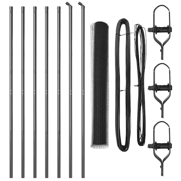 vidaXL Keenutatud aiaposti fikseerija 10 x 1,4 m PVC-kaetud teras Hall