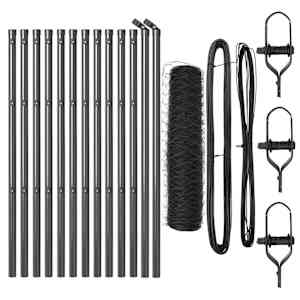 vidaXL Keenutatud aiaposti fikseerija 25 x 0,6 m PVC-kaetud teras Hall