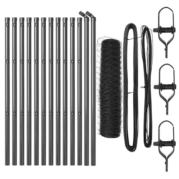 vidaXL Keenutatud aiaposti fikseerija 25 x 0,6 m PVC-kaetud teras Hall