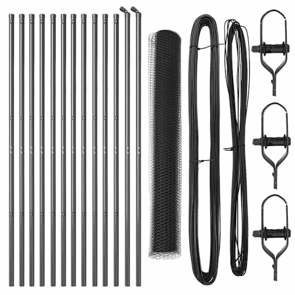 vidaXL Keenutatud aiaposti fikseerija 25 x 1 m PVC-kaetud teras Hall