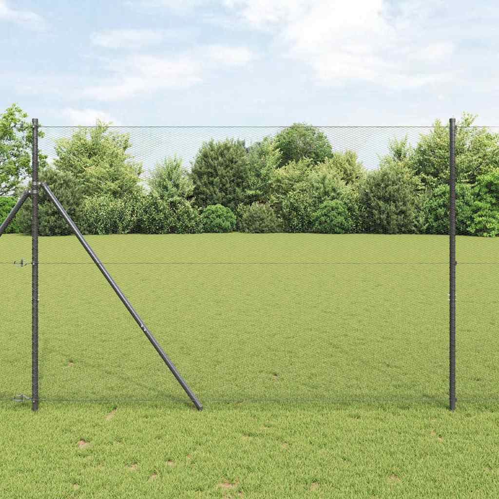 Hexagon Hegn Grå 1,6x25 m Stål