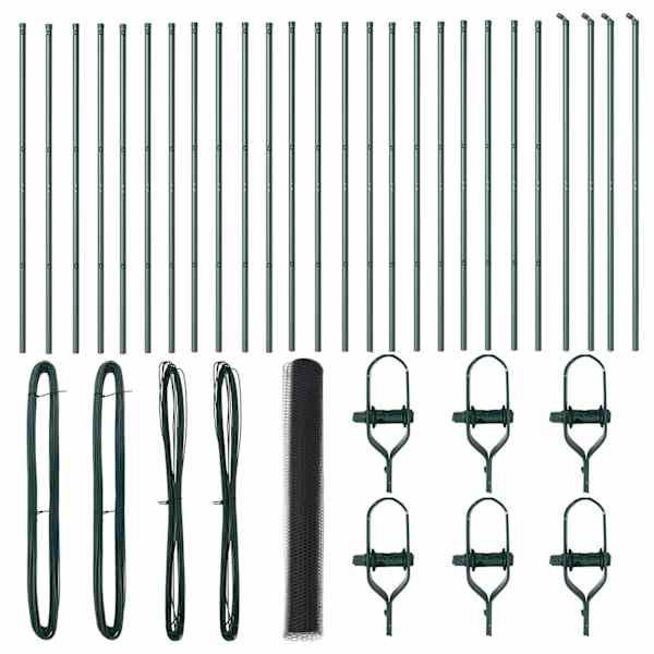 vidaXL Keenutatud aiaposti fikseerija 50 x 1 m PVC-kaetud teras Hall
