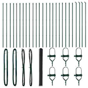 vidaXL Keenutatud aiaposti fikseerija 50 x 1,6 m PVC-kaetud teras Hall